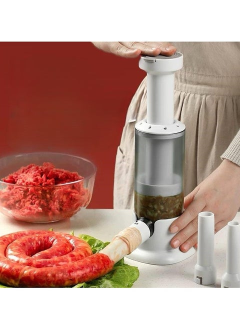 A machine for stuffing meatballs and sausages with a set g to the required size