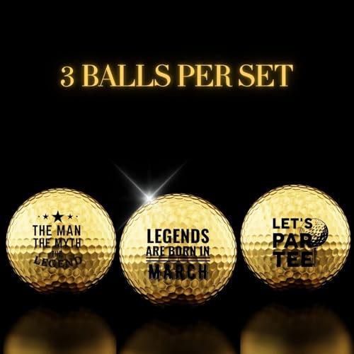 CybGene Birthday Gifts Golf Balls Set for Him, Golf Gifts for Men, Cool Accessories for Golfers, Birthday Golf Balls for Golf Lovers, Dad, Grandpa, Boyfriend, Husband, Brother, Uncle, Boss - March - Image 3
