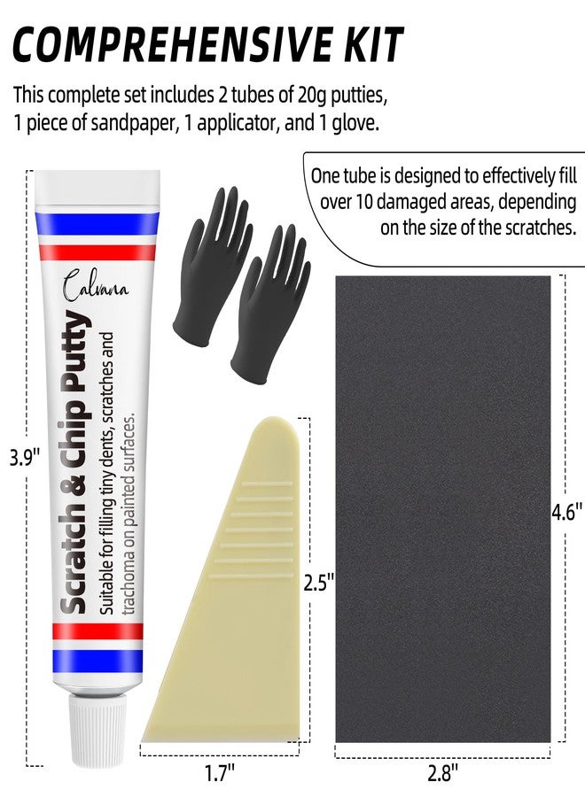 Calvana (2-Pack) 10g Car Body Filler Repair Kit, Automotive Putty Scratch Filler, Quick-Drying Formula for Minor Touch-ups, Ideal for Car Paint Scratch Removal and Rust, Includes Repair Tools - Image 2