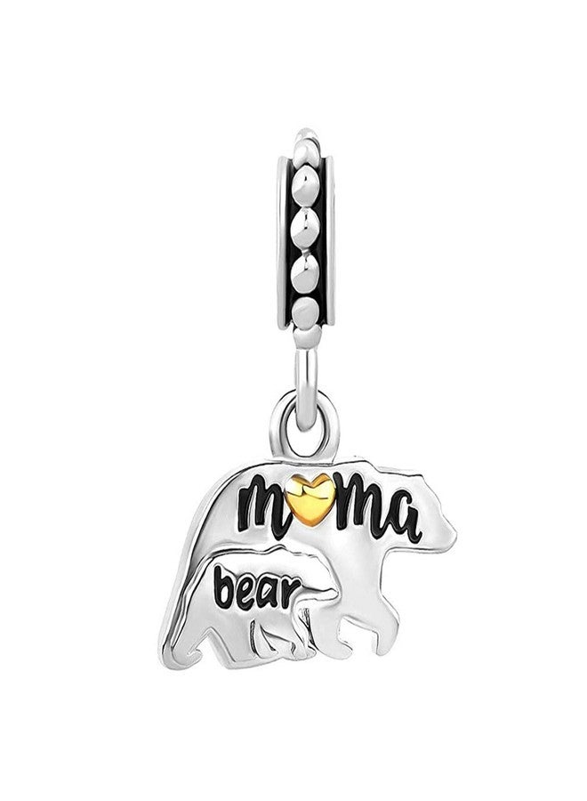 KunBead Mothers Day Mom Gifts from Daughter Son Mama Bear Pendant Charms Compatible with Pandora Bracelets - Image 2