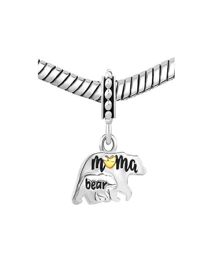 KunBead Mothers Day Mom Gifts from Daughter Son Mama Bear Pendant Charms Compatible with Pandora Bracelets - Image 3