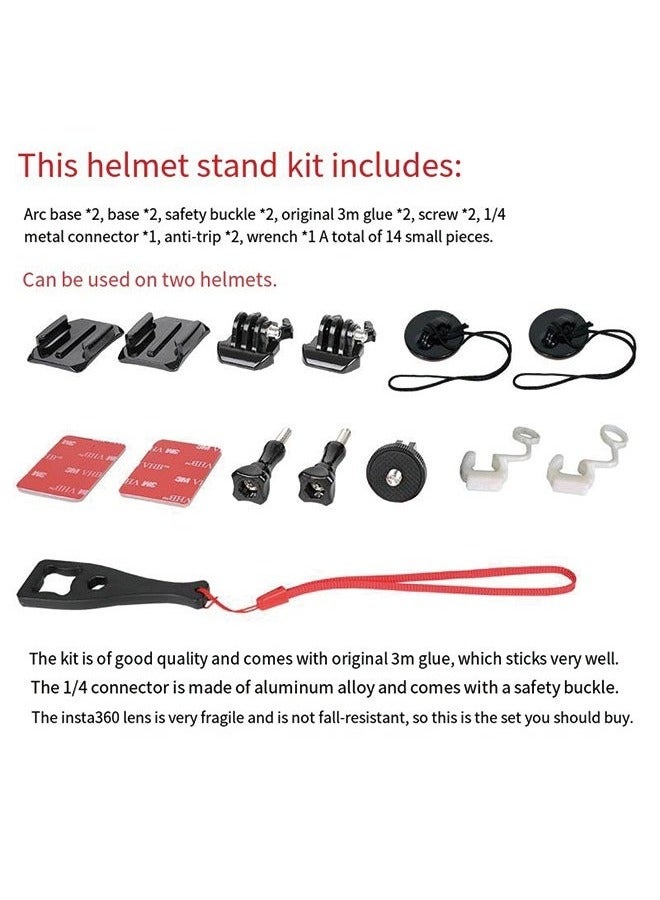 Insta360 X4/X3 Helmet Mount Kit for 360° Action Cameras Panoramic Sports Camera Motorcycle Riding Accessories  - Image 3