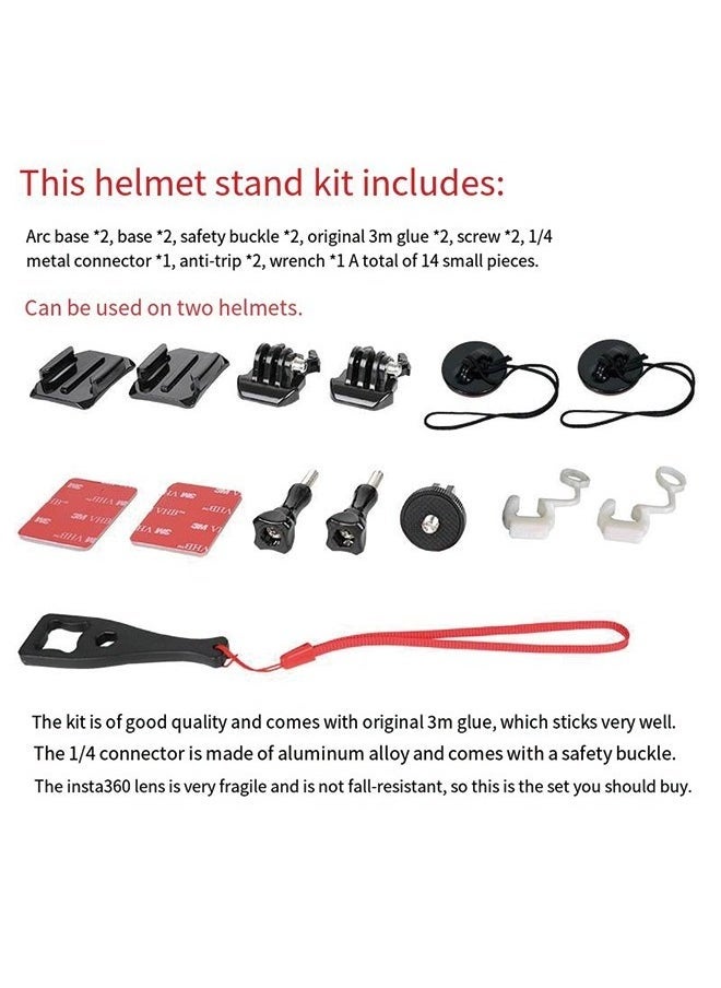 Generic Insta360 X4/X3 Helmet Mount Kit for 360° Action Cameras Panoramic Sports Camera Motorcycle Riding Accessories  - Image 4