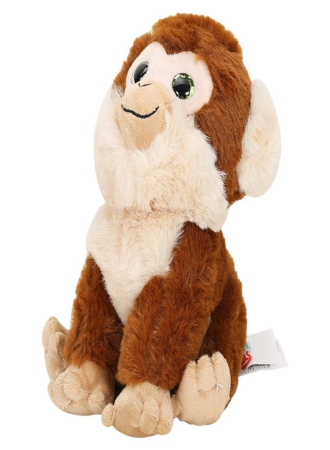 STRIDERS لعبة قرد ستريدرز القطيفة الناعمة للأطفال - بني 8 بوصات | حيوان محشو لطيف للأطفال | قرد محبب ومحبوب للبنات والأولاد | لعبة قطيفة ناعمة لوقت اللعب - Image 2