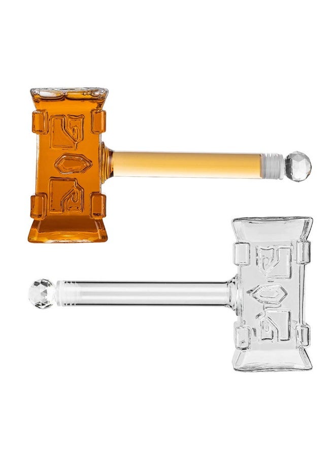 Willcome Creative Hammer Shaped Whiskey Decanter Glass Liquor Bottle for Cocktail, Alcohol, Scotch, Bourbon, Vodka or Wine - 13.5 Oz - Image 4