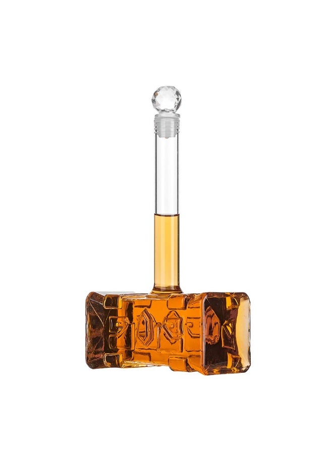Willcome Creative Hammer Shaped Whiskey Decanter Glass Liquor Bottle for Cocktail, Alcohol, Scotch, Bourbon, Vodka or Wine - 13.5 Oz - Image 3