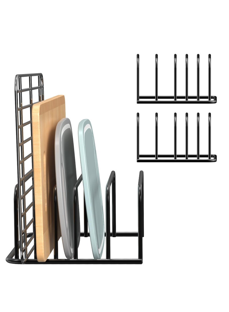 SYOSI منظم لوح التقطيع، [عبوة 2] حامل لوح التقطيع، رفوف صغيرة لتبريد صينية الكعك، مكان تخزين للمنظم في خزانة المطبخ، منظم أدوات الخبز 7.08 × 5.51 × 3.15 إنش - Image 1