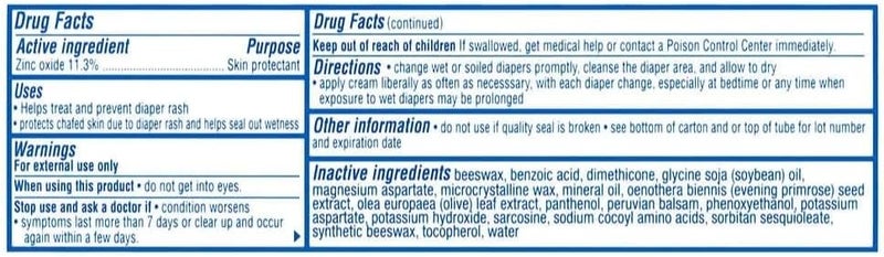 Balmex Diaper Rash Cream with Aloe  Vitamin E 4 oz - Image 3