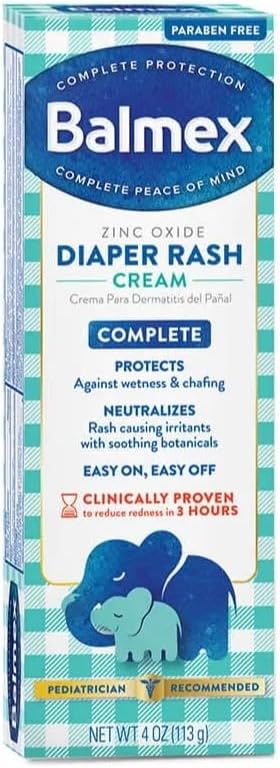 Balmex Diaper Rash Cream with Aloe  Vitamin E 4 oz - Image 1