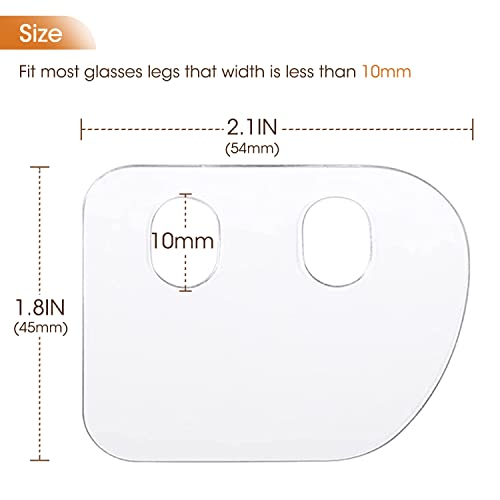 SDSNTE 20 Pairs Clear Stretchy Lightweight Glasses Slip-on Side Shields Fit Most Glasses Frames for Minimizing the Injuries to the Eyes from Windblown Particulates Sand and More，20 pack - Image 2