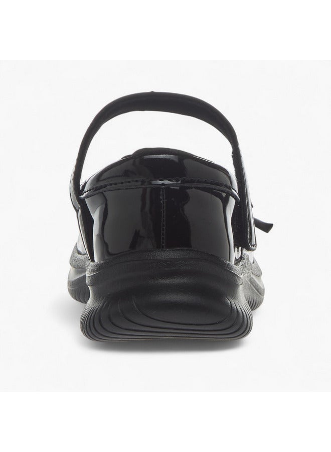 Dash Girls Bow Accent School Shoes with Hook and Loop Closure - Image 5