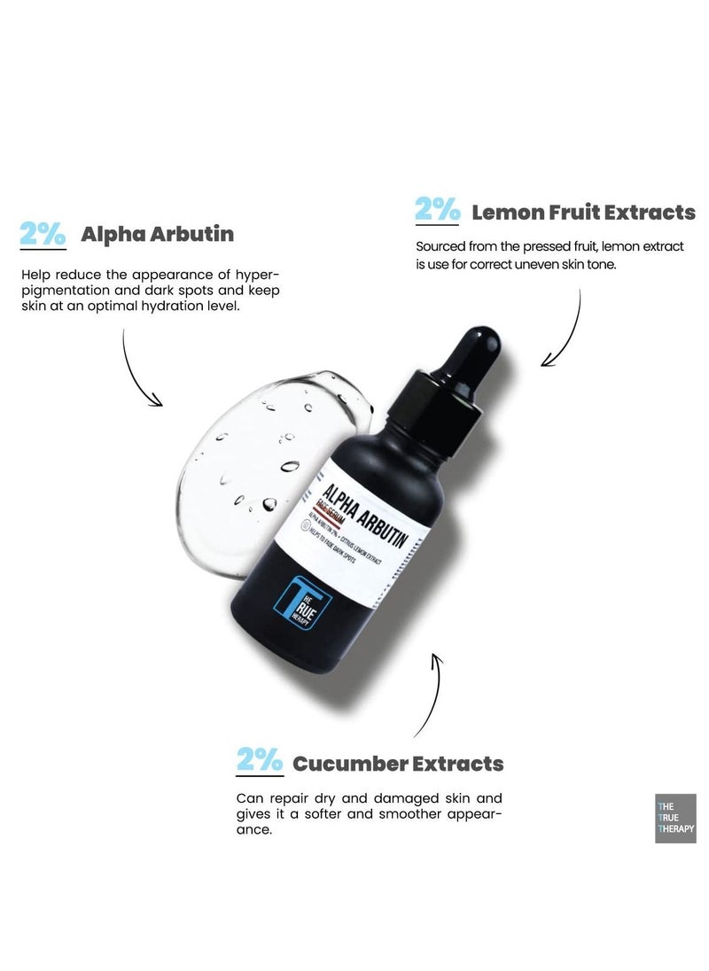 THE TRUE THERAPY 2% Alpha Arbutin Serum with for Pigmentation & Dark Spots Removal  - Image 3