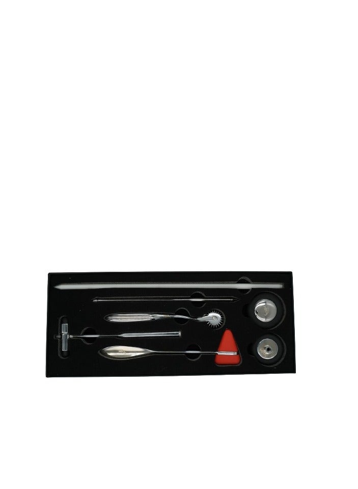 TNM Neurological Reflex Medical Hammer 5 Piece Set (Silver) - Image 1