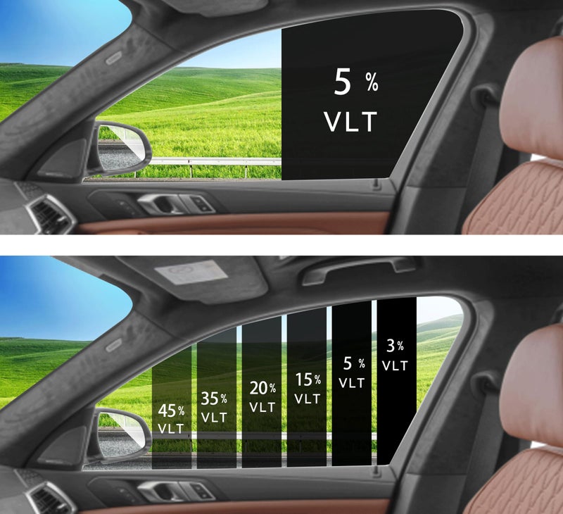 AUTOTEK 2Ply Premium Car Window Tinting Film 20''in x 15'ft (5% VLT), protects interior privacy, blocks UV and reduces heat, is suitable for tinting front and rear windows of your vehicles. - Image 2