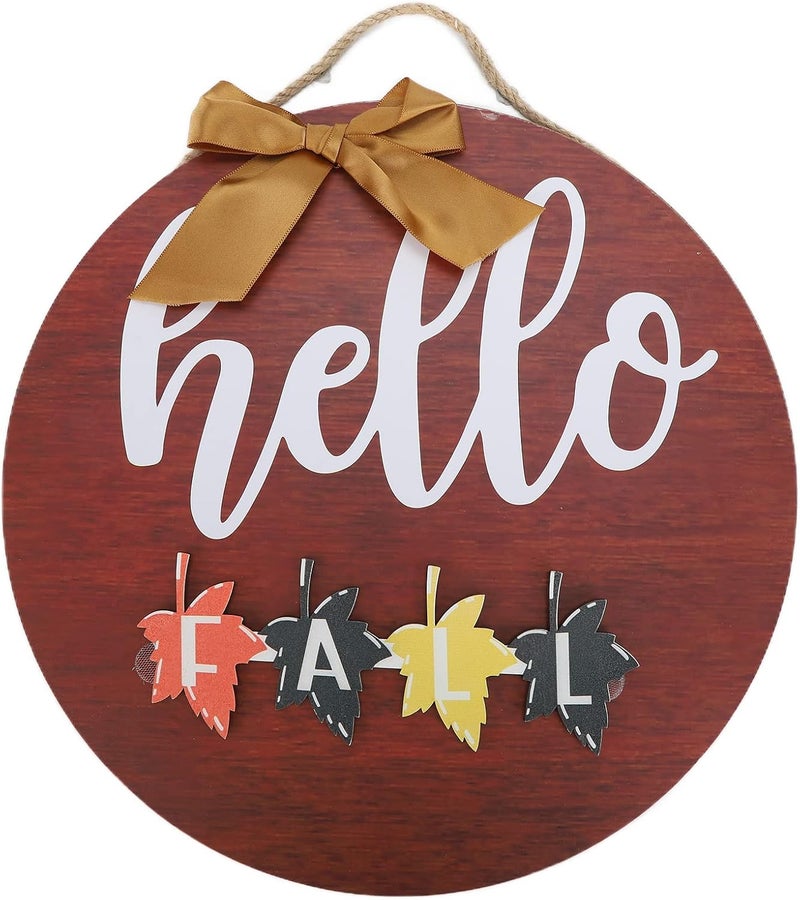30cm Wooden Door Sign with 4 Seasonal Inserts, Interchangeable Front Porch Decoration for Home, Farmhouse, Beach House or Office, Rustic Hanging Holiday Ornament - Image 4