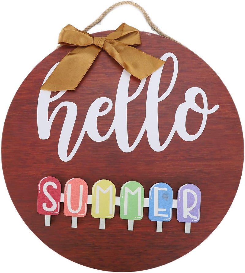 30cm Wooden Door Sign with 4 Seasonal Inserts, Interchangeable Front Porch Decoration for Home, Farmhouse, Beach House or Office, Rustic Hanging Holiday Ornament - Image 3