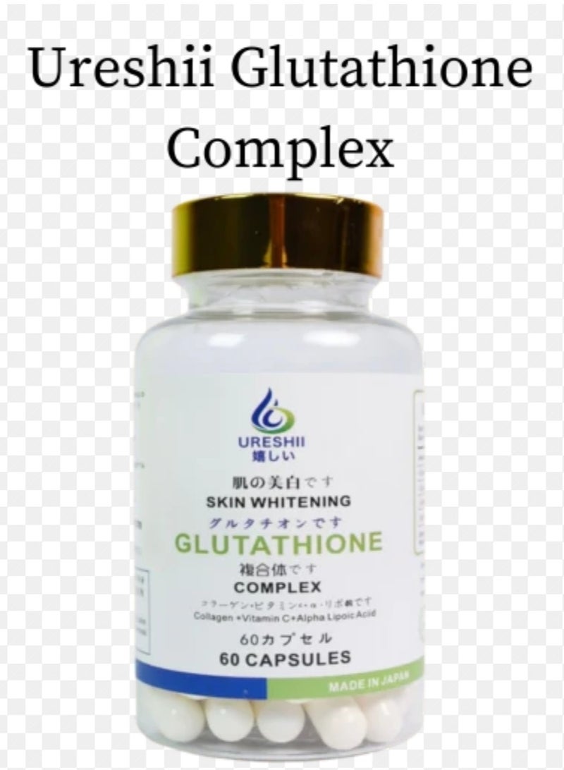URESHII SKIN WHITENING GLUTATHIONE COMPLEX 60CAP - Image 1