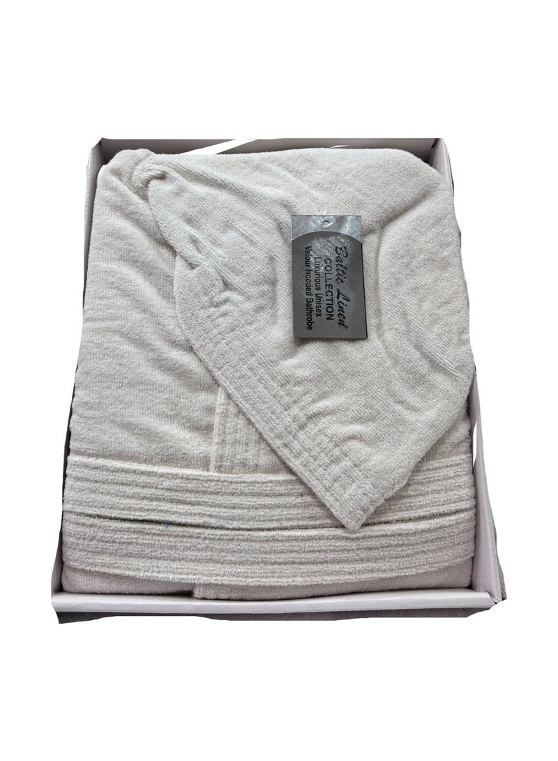 Baltic Linen روب استحمام فاخر 100% قطن فلوير - ناعم، ماص ومريح للاستخدام اليومي - تصميم يونيسكس للرجال والنساء - ملابس منزلية - ملابس حمام - Image 2