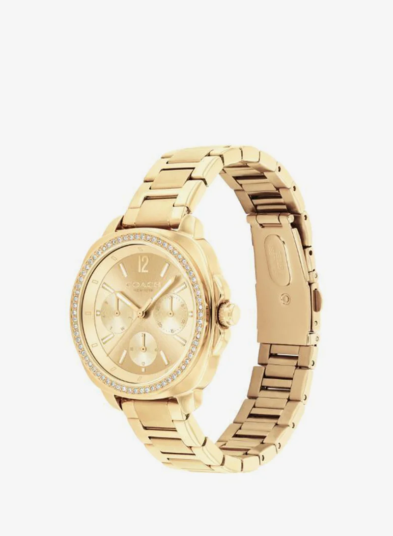 Coach  Kitt Collection Multifunction Watch For Women With Gold-Tone Stainless Steel Bracelet - 14504393 for Women | Best Price UAE