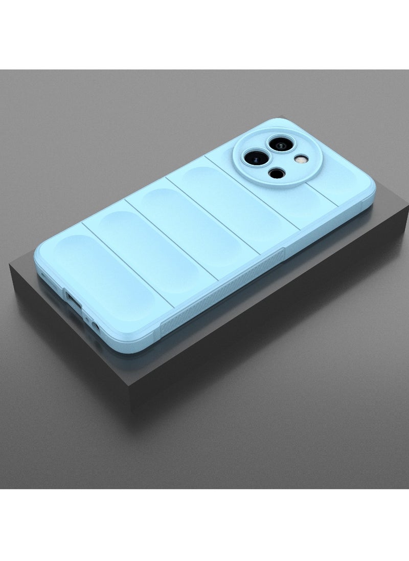 إيروريكس جراب هاتف Magic Shield TPU + Flannel لهاتف Vivo Y38 5G / Y58 5G Global (أزرق فاتح)  - Image 3