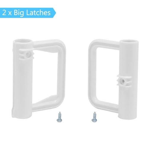 KISKIZ Retractable Baby Gate Replacement Parts Kit (White) Retractable Pet Gate Hardware Full Set Wall Mounting Accessories with Brackets Anchors and Screws Baby Gate Accessories Retractable Dog Gate - Image 2