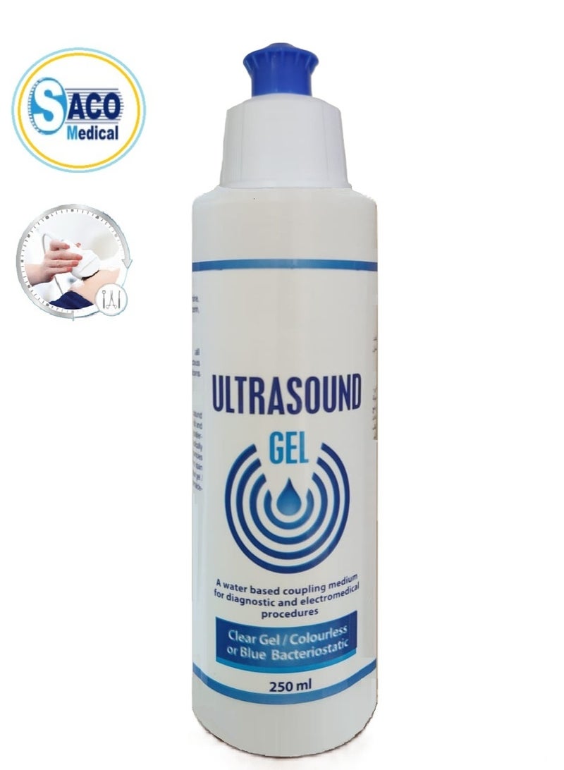 SACO Clear Ultrasound Gel Colourless Bacteriostatic for Ultrasound and Doppler Machines and Monitors 250 ml - Image 1