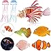 Weewooday 7 Pieces Artificial Fish Colorful Fake Fish Glowing Effect Aquarium Decor Floating Ornament for Tank DecorationClassic Color - Image 2