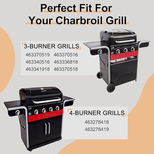 Adviace Grill Replacement Parts for Charbroil Gas2Coal 463340516 463370519 463370516 Gas 2 Coal Grill Models G4210500W1 G4662500W1 Burner G5530002W1A Heat Tent G4320078W1 Carry Over Tube - Image 3