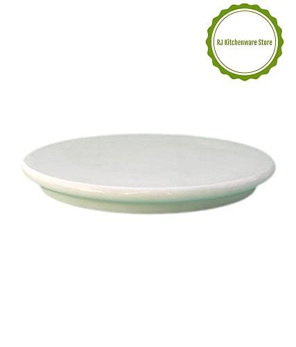 VOMI Marble Roti Maker chakla chapati maker with Wooden BelanWhite Marble Chakla 10 Inch Diameter with Belan White Marble single Chakla - Image 3