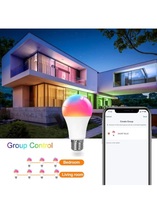 Noorly Smart Wi-Fi Light Bulb, A19 WIFI Smart Bulb, 9W 850LM LED Bulb, Multi-Color LED home light bulb for Home Decor, 2-Pack - Image 3