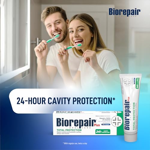 Biorepair Total Protection Plus Toothpaste wmicroRepair Hydroxyapatite Bad Breathe Remineralize Repair Enamel Reduce Tatar Plaque Tooth Decay Acid Erosion No Fluoride 254oz - Image 5