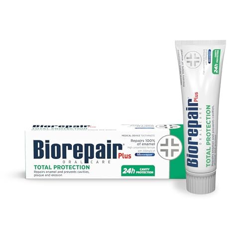 Biorepair Total Protection Plus Toothpaste wmicroRepair Hydroxyapatite Bad Breathe Remineralize Repair Enamel Reduce Tatar Plaque Tooth Decay Acid Erosion No Fluoride 254oz - Image 2