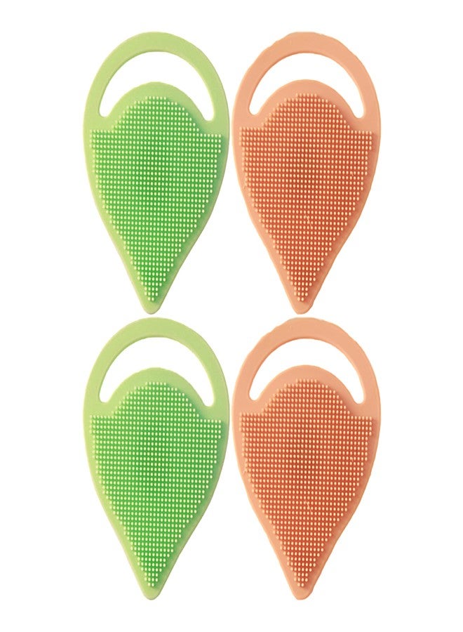 ماكس تاتش مقشر الوجه السيليكوني ماكس تاتش، فرشاة ناعمة للوجه، فرشاة تنظيف الوجه، مزيل الرؤوس السوداء وحب الشباب، وسادة تنظيف المسام لحب الشباب للعناية بالبشرة بعمق (عبوة من 4 قطع، 2537) - Image 1