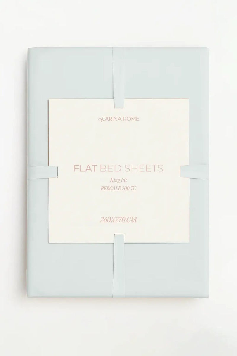 Percale Flat King Bedsheet (TC200)
