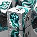 RULE DICE Metal DND Dice Set for Dungeons and Dragons Polyhedral DD Dice Set with Green Serpent Design Balanced DD Dice for RPGs TTRPGs Heavy Duty Zinc Alloy Construction 7 Dice Set - Image 2