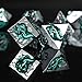 RULE DICE Metal DND Dice Set for Dungeons and Dragons Polyhedral DD Dice Set with Green Serpent Design Balanced DD Dice for RPGs TTRPGs Heavy Duty Zinc Alloy Construction 7 Dice Set - Image 4