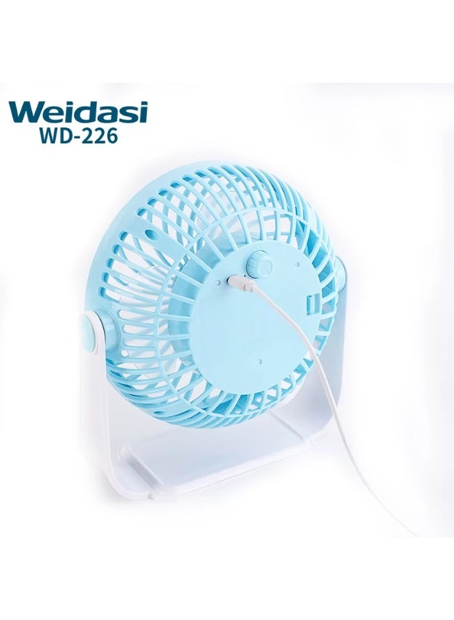 WEIDASI Rechargeable Mini Fan 360 Degree Adjustable Fan Head & Bottom Desktop Small Fan - Image 4
