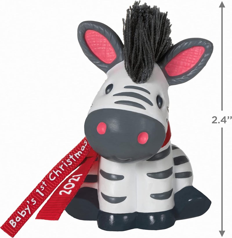 Hallmark Keepsake Christmas Ornament, Year Dated 2021, Born to Stand Out Baby's 1st Christmas Zebra - Image 5