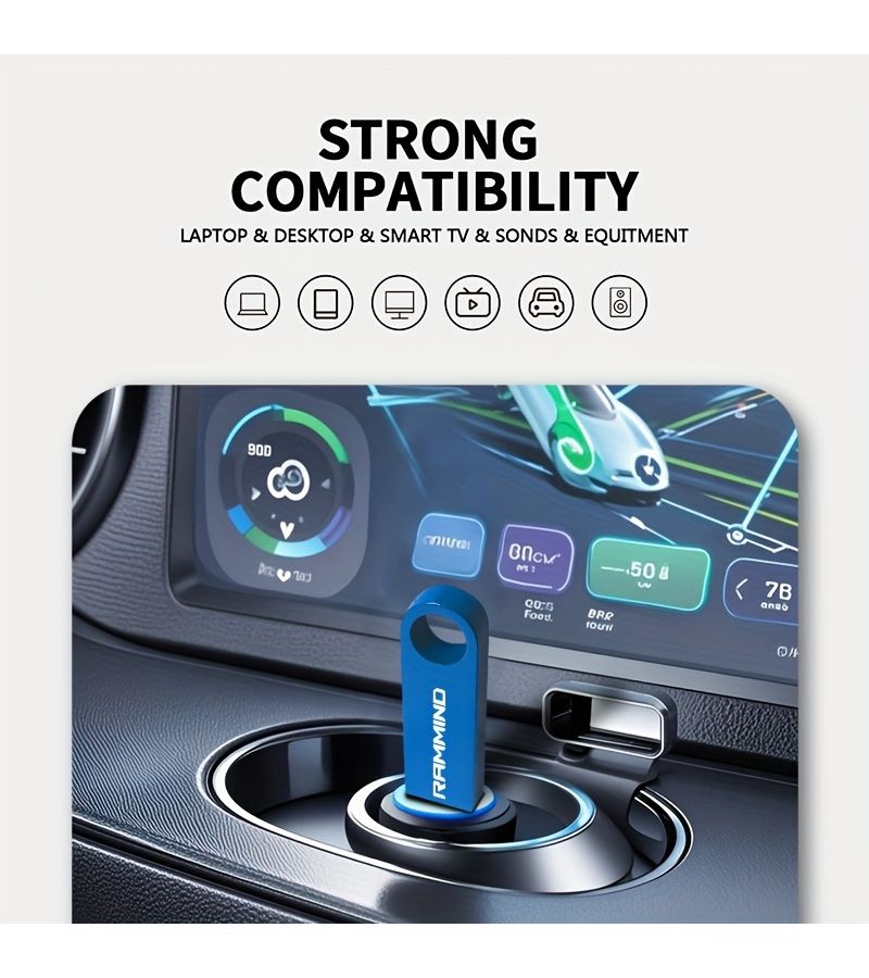 ذاكرة فلاش USB 2.0 خضراء بسعة 8 جيجابايت، مناسبة لأجهزة الكمبيوتر واللابتوب والأجهزة اللوحية والهواتف وأنظمة الصوت في السيارة وأجهزة الألعاب. - Image 5
