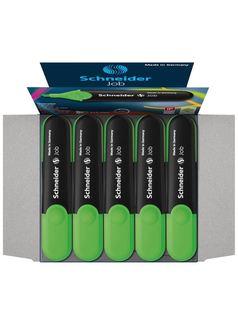 Schneider 10-Piece Job Textmarker Highlighter Green - Image 1