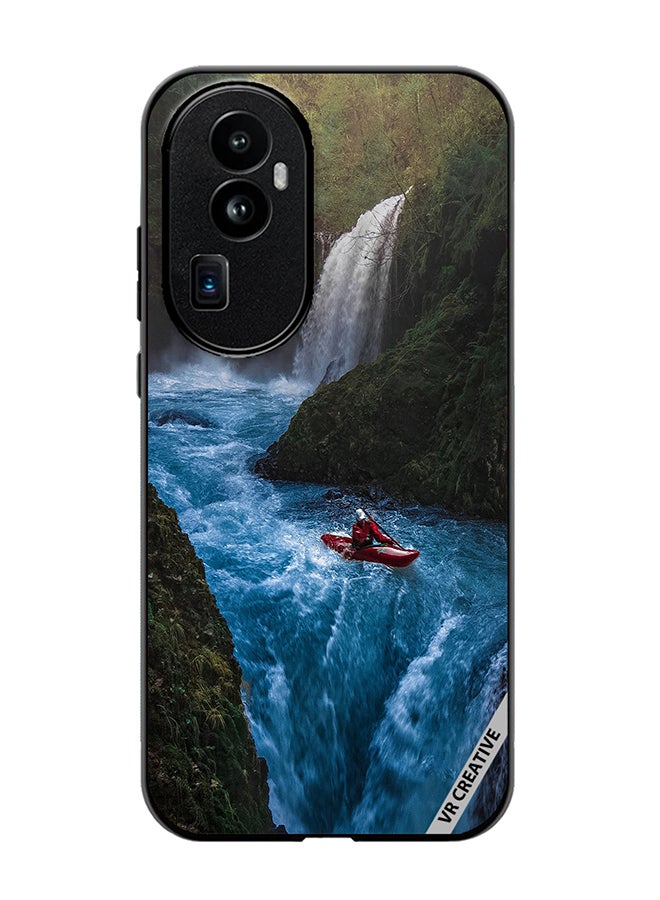VR CREATIVE Protective Case Cover For Oppo Reno 10 Pro Plus Bluish Waterfall Design Multicolour - Image 1