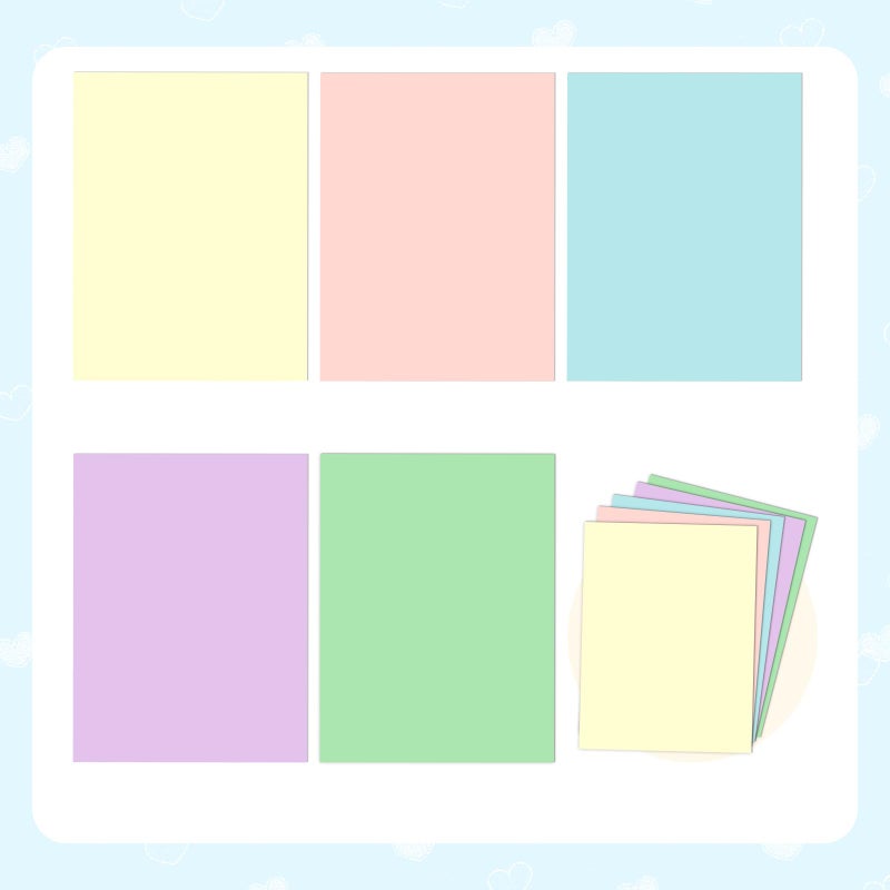 Goefun 80lb Pastel Construction Paper Assorted Colors, Goefun 5 Colors Colored Cardstock Paper 8.5 x 11 Perfect for Crafts, DIY Cards, Scrapbookingï¼ˆLight Colorsï¼‰ - Image 3
