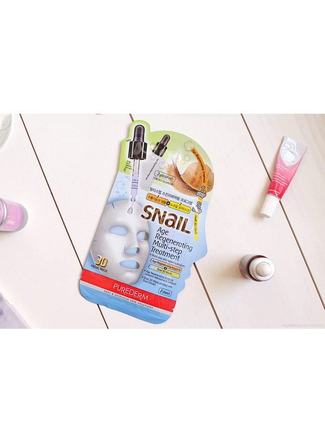 Purederm Age Regenerating Multi-step Treatment (Age Regenerating Ampule+Snail 3D Mask) 3 Treatments - Image 2