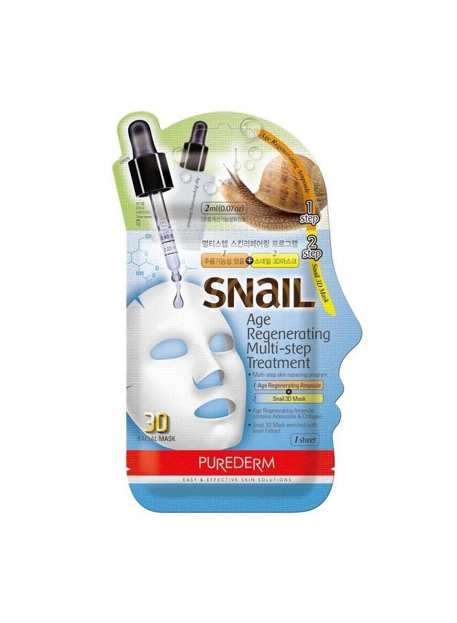 Purederm Age Regenerating Multi-step Treatment (Age Regenerating Ampule+Snail 3D Mask) 3 Treatments - Image 3