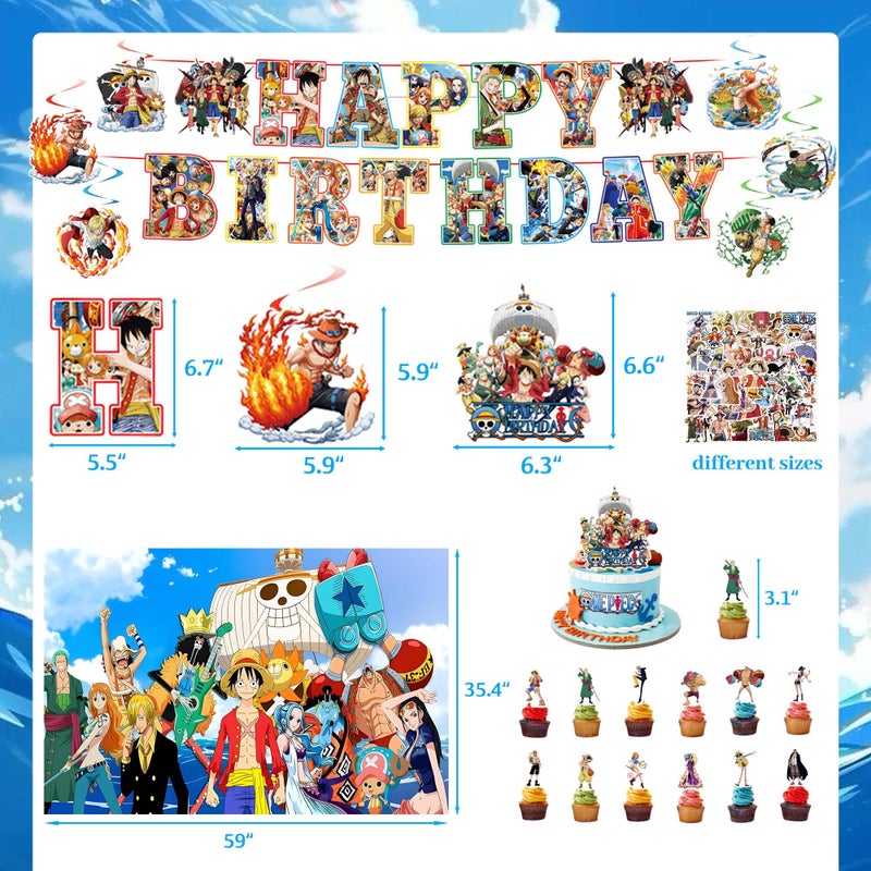 MLEDUY Adeventure Themed Birthday Party Decorations Set - Cartoon Theme Party Supplies (Includes Banner, Foil Balloons, Printed Balloons, Tablecloth, Tableware, Napkins) - Image 3