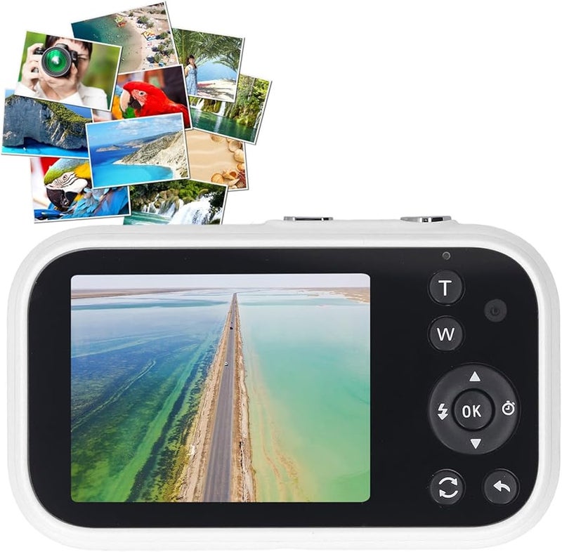 White Digital Camera 16X Zoom Vlogging Compact Travel Video Camera For Kids Teens Adults - Image 3