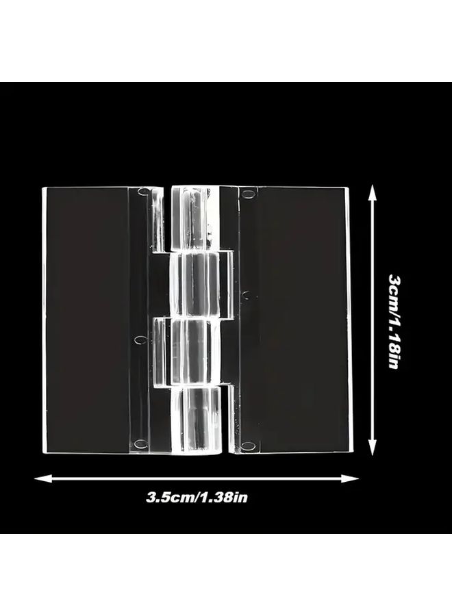16 Piece Clear Acrylic Hinges 11.81x13.78 Inch Surface Mount Metal Crafts - Image 2