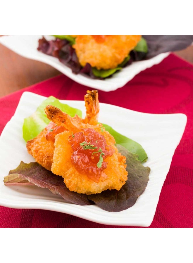 Restaurantware أطباق بورسلين صغيرة 3.9 بوصة، 10 أطباق مقبلات مستطيلة - تصميم متموج، لتقديم الوجبات الخفيفة أو المقبلات، أطباق حلوى بورسلين بيضاء، للعينات أو الحصص الفردية - Image 3