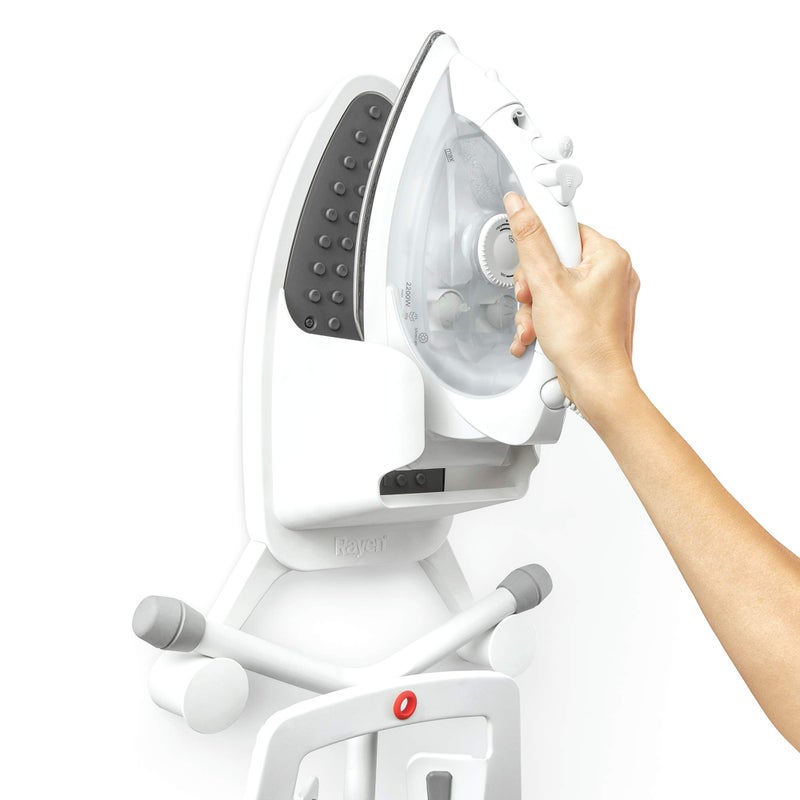 Rayen 2100.01 Universal Iron Hanger/Holder with Heat Insulator Universal (1 unit), Heat Resistant, White, Made in Spain - Image 3