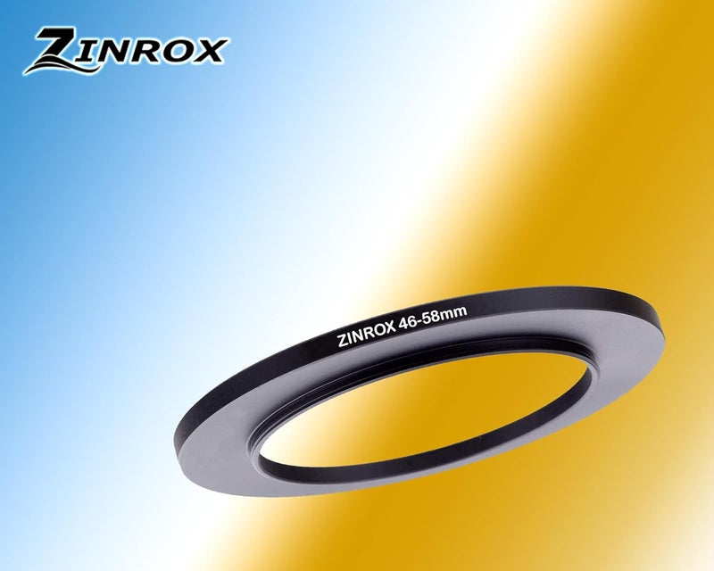 ZINROX ® 46-58mm Step Up Lens Filter Adapter Ring, Set of 1 Piece - Size : 46mm to 58mm Stepping Ring - Image 2